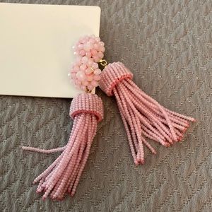 Beaded Statement Tassel Earrings